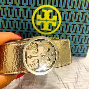Tory Burch Miller Metallic Belt